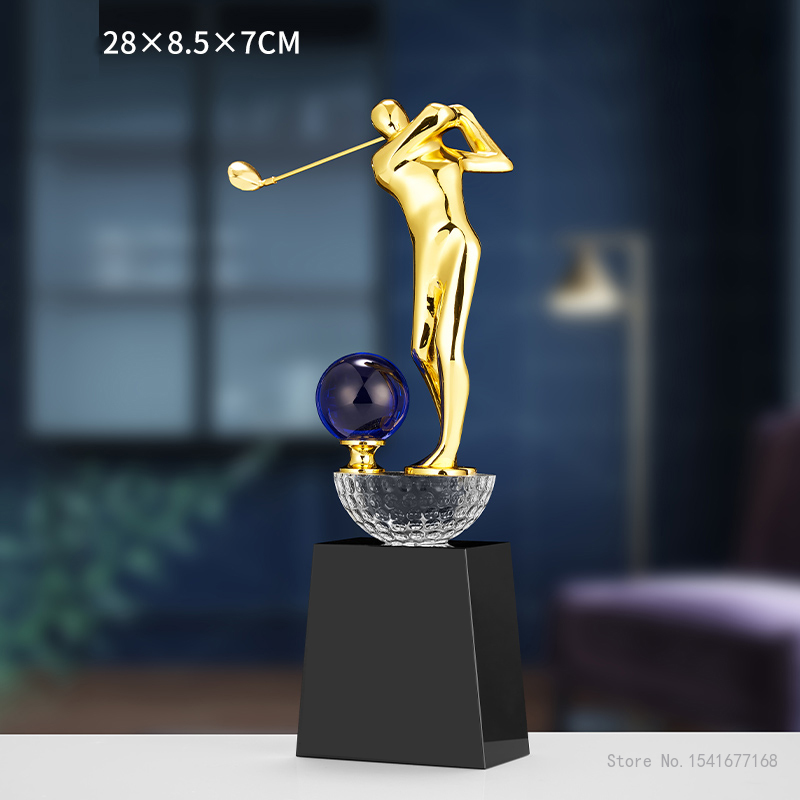 Badminton Cup - Customized High-end Golf Crystal Trophy, Souvenir