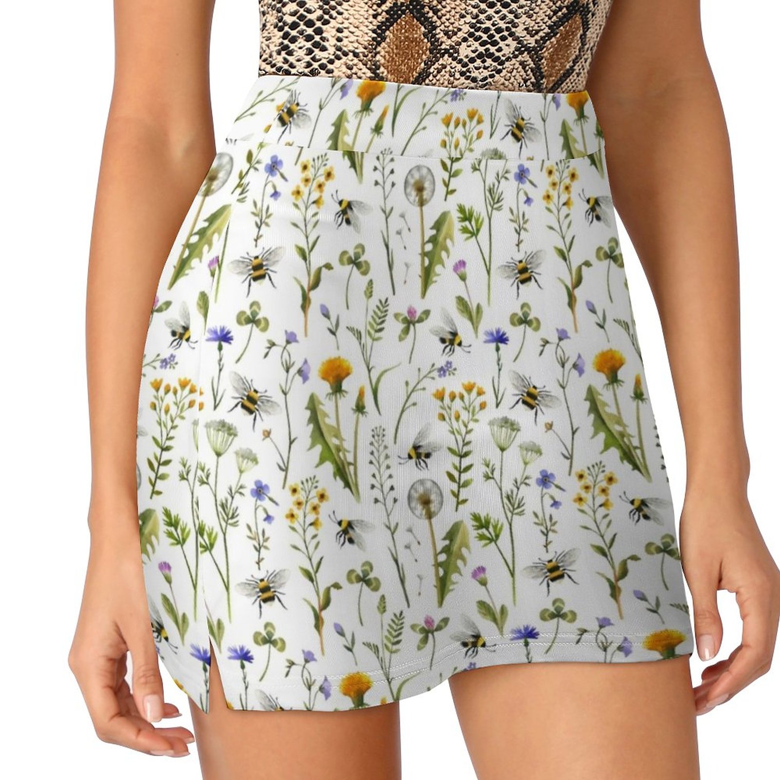 Badminton Minion - Bees And Wildflowers On White Women's