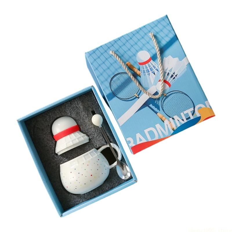 QX2E Elegant 370ml Ceramic Cof - Badminton Cup ulasan dan harga