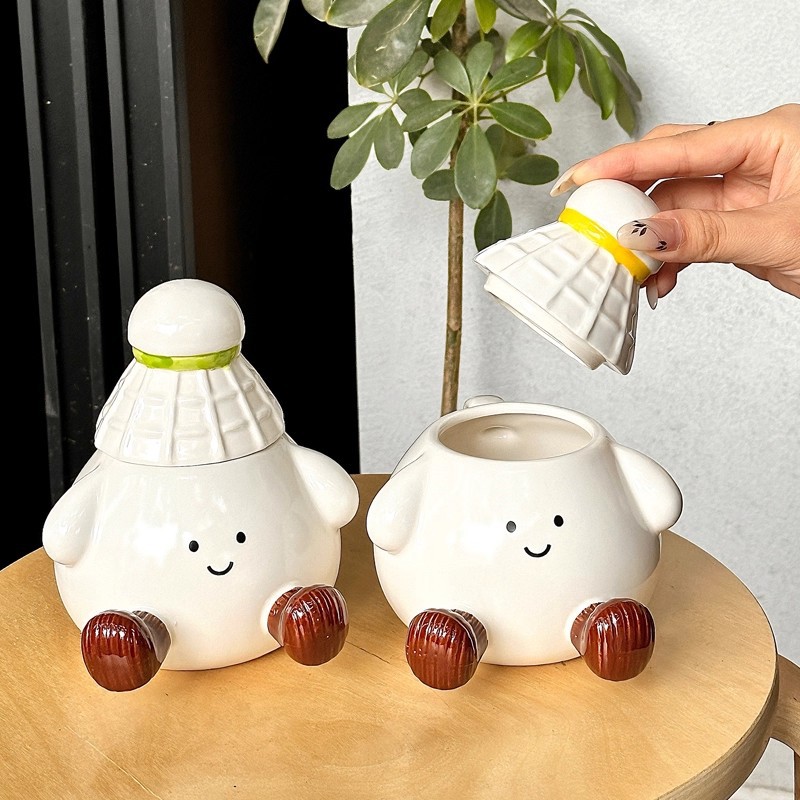 Cute Badminton Water Cup with  - Badminton Cup ulasan dan harga