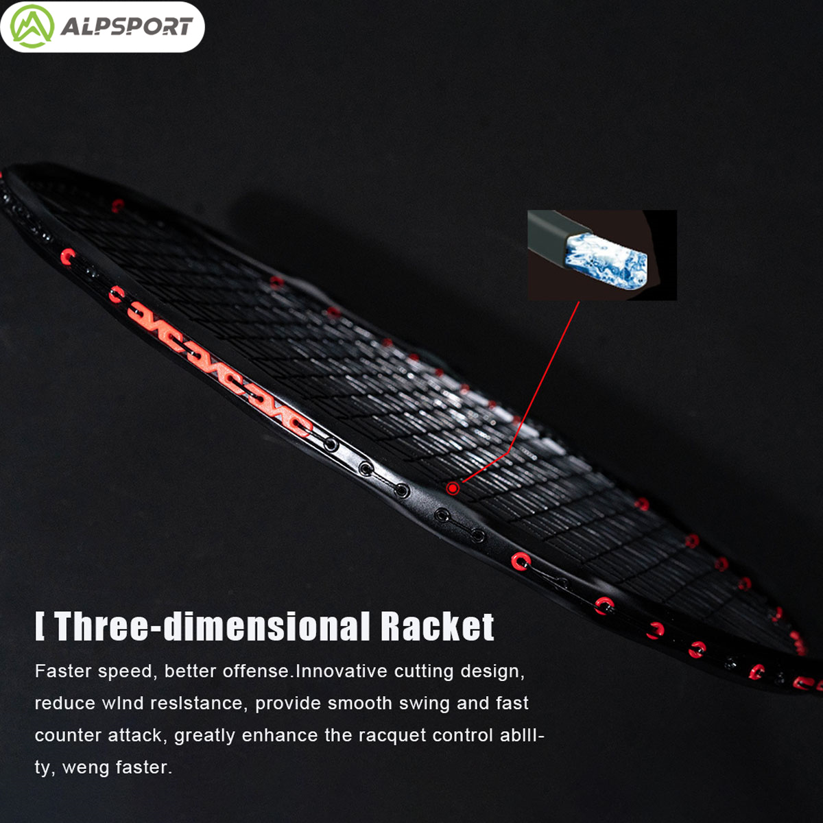 Alpsport MH-V5 5U 75g Wave Leg - Badminton Background ulasan dan harga